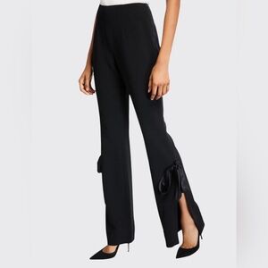 Cinq à Sept Black Flare Pants with Side Ties